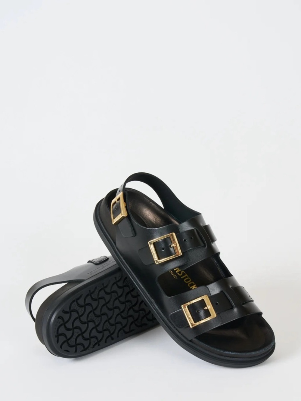 Birkenstock Cannes Exquisite Natural Leather Sandals Black 39 Narrow - Picture 10 of 16